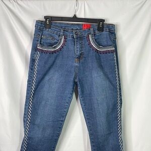 V Christina embroidered jeans